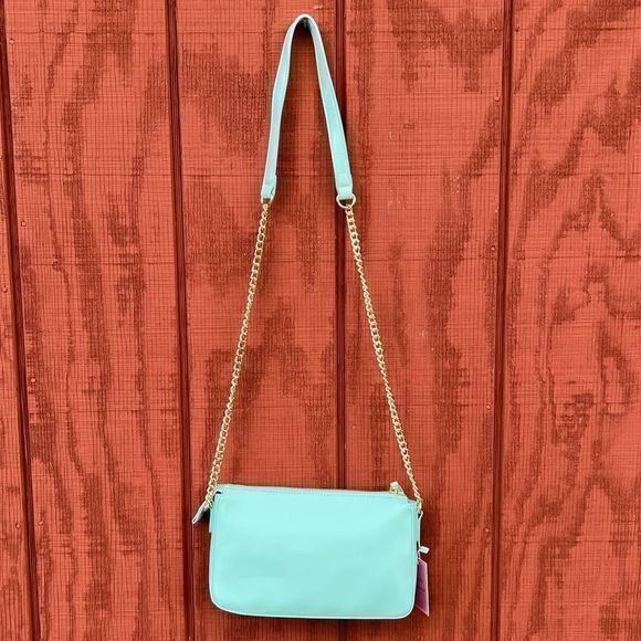NWT Simply Southern Women's Quilted Leather Crossbody‎ Bag Mint - Picture 2 of 7